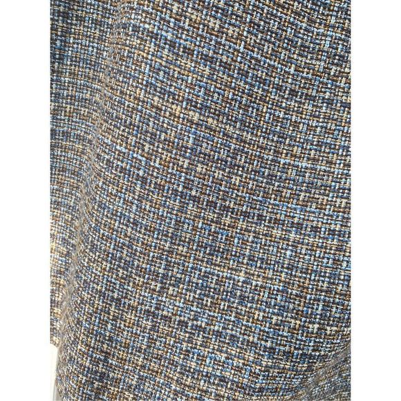 Gianni NWT Nordstrom Tan Blue Tweed Plaid Pencil Skirt Size 10, MSRP $108 - Picture 5 of 11